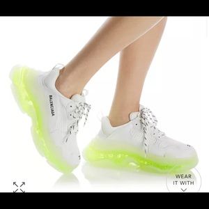 BALENCIAGA Women's Triple S Clear Sole Chunky Sneakers